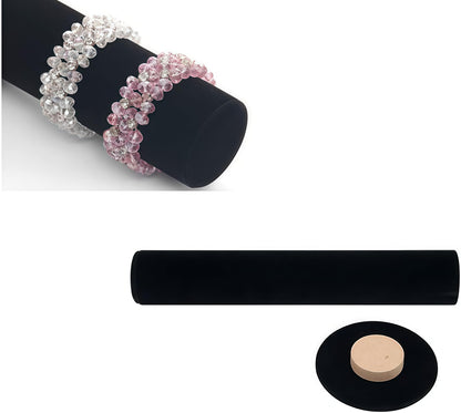 Loopunk Jewellery Stand, Tower for Jewellery, Bracelets, Hair Bands, Bangle Holder, T-Bar Shape (Black Velvet)