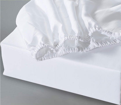 Fitted Sheets 40cm Depth - 800 Thread Count - 100% Egyptian Cotton Hotel Sateen Quality Bedding - White - Super King