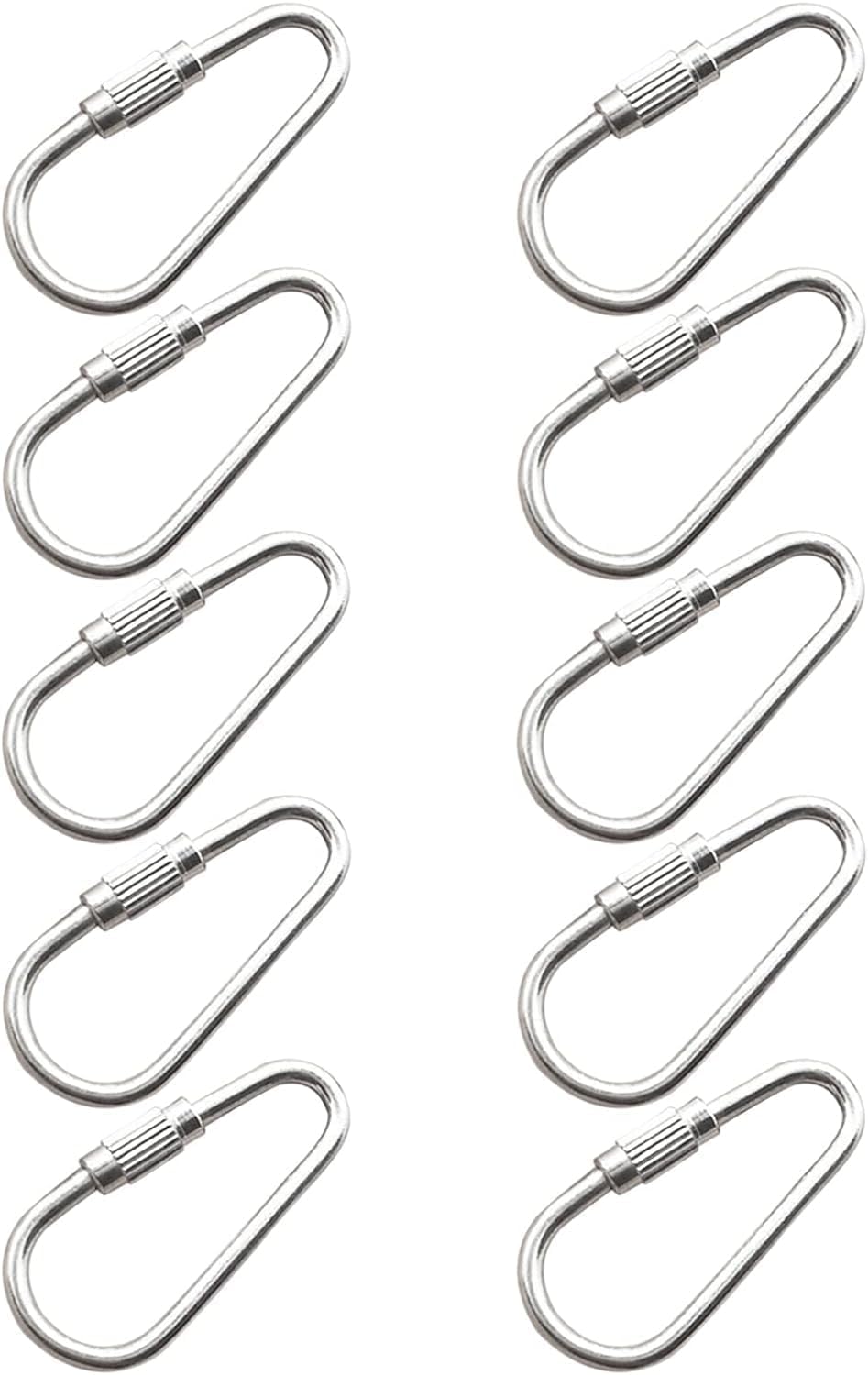 JIzian 10 Pcs Silvery Parrot Toy Hook Stainless Steel Parts Heavy Duty Metal Hooks Suitable for Most Bird Or Small Animal Hanging Toys Parrot Bird