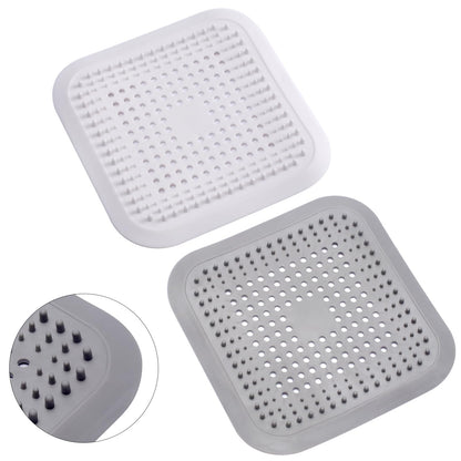 Alyvisun 2Pcs Silicone Shower Hair Catcher with Suction Cup
