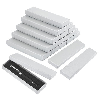 BENECREAT 16Pcs Empty Pen Gift Boxes, 18x5.1x2.4cm/7.1x2x1 Inch Cardboard Pen Cases with Sponge for Jewelry Collection Gift Packaging Office Supplies