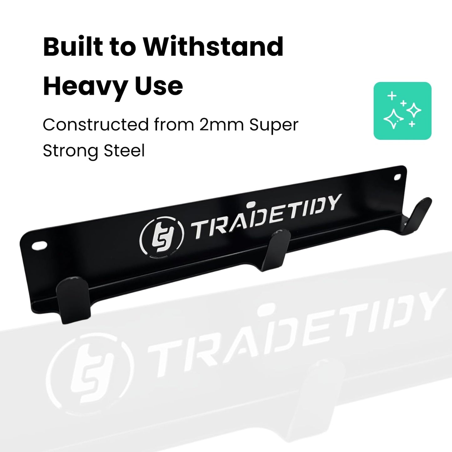Tradetidy Coat/Hardhat Pegs Holder, Coat Hangers for Workshops, Vans, and Garage Storage, Rounded Edges for Safety, Made from 2mm Super Strong Steel