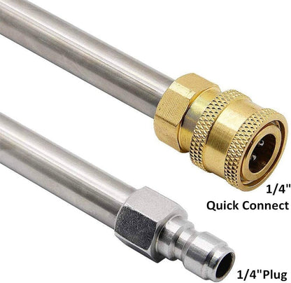 Dual-Function Undercarriage Cleaner,Surface Cleaner for Pressure Washer, 16 Inch, Underbody Car Wash Water Broom with 3 Pieces Extension Wand, 4000