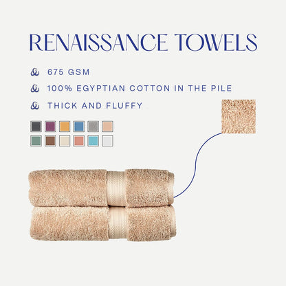 Christy Renaissance 6 Piece Towel Set | Driftwood Beige | 100% Egyptian Cotton Pile | Luxuriously Soft and Super Absorbent | 675 GSM