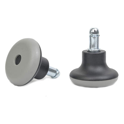 5PCS Low Profile Bell Glides 2" Replacement Office Desk Chair or Stool Swivel Caster Wheels,Easy Conversion from Wheeled Casters to Stationary Feet