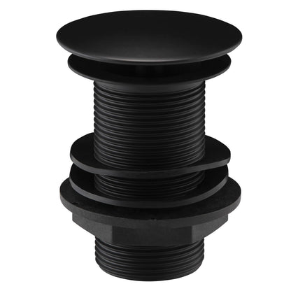Go Bathrooms Black Basin Waste Unslotted Sink Plug Click Clack Mechanism Pop Up Push Down Design Matt Black Replacement Bathroom Sink Plug For Basins