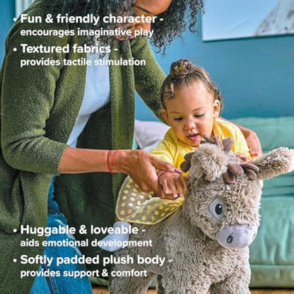 Little Bird Told Me - Norbert Donkey Rocking Toy for Baby/Toddler 9+ Months Unisex - Soft Plush Fabric, Solid Wooden Frame & Rockers, Scrunchy Ears & Tail - British Brand Since 2007