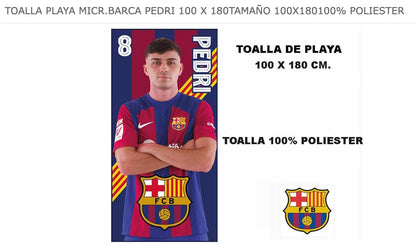 JYC CREATIVE Beach and Pool Towel and Gym, Football Gifts, Exclusive Products for Fans, Ideal Gifts for Football Fans, Barcelona Towel