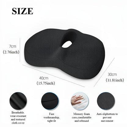 Accmuzzy Donut Cushion Orthopedic Memory Foam, Coccyx Seat Cushion for Tailbone, Sciatica & Hemorrhoid Pain Relief, Pressure Relief Pad for Office