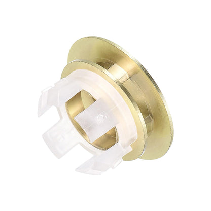 sourcing map Sink Trim Overflow Cover, Sink Overflow Rings Bathroom Kitchen Basin Drain Cover Hole Insert in Round Caps, Gold Tone
