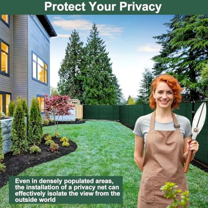 BeGrit Garden Privacy Screen 2m × 5m Outdoor Fence Covering Net 90% HDPE Tear & UV Resistant Windbreak Privacy Mesh with 100 Cable Ties for Patio Backyard Plants Screening Panels