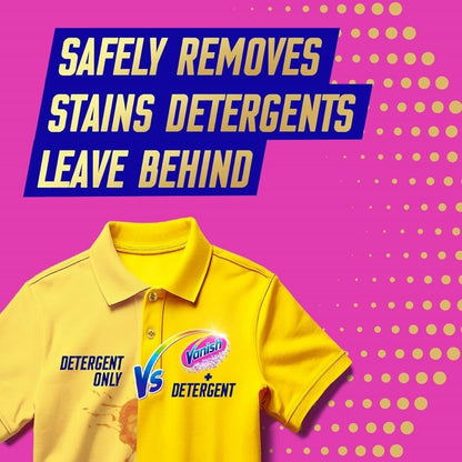 Vanish Gold Oxi Action Laundry Booster & Stain Remover Powder for Colours (2.4kg) - Removes School Stains in 30 Minutes, Keeps Colours Bright, Safe on Uniforms