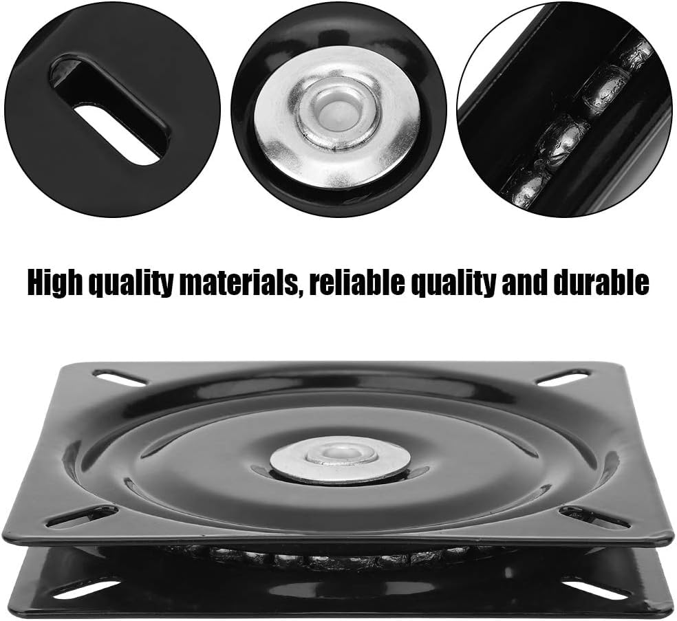 Ieron 5" Heavy Duty Bar Stool Swivel Plate Replacement, Square Swivel Mechanism for Recliner Chair or Furniture