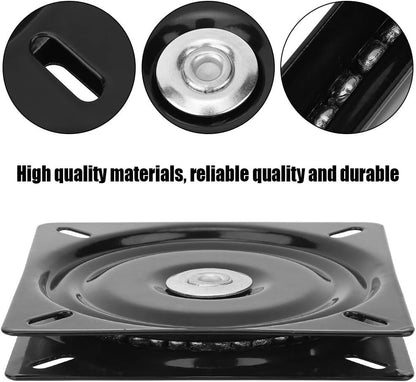 Ieron 5" Heavy Duty Bar Stool Swivel Plate Replacement, Square Swivel Mechanism for Recliner Chair or Furniture