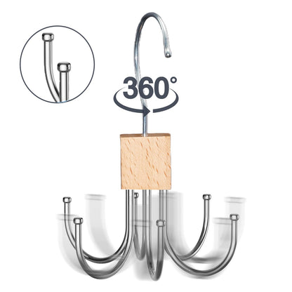 Belt Hanger 2 Pack, 360° Rotating Belt Organizer for Closet Black