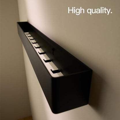 Designfactory Hamburg Coat Hooks wall Mounted | Metal Clothes Rail | Coat Rack | Coat Hook for wall | Modern Coat Hanger with Hidden Hooks | 80 cm