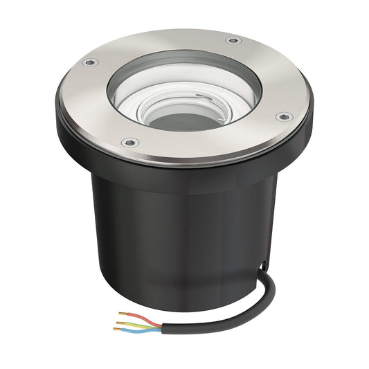 ledscom.de Recessed Floor Light BOFU for Outdoor, IP67, Swivel, Stainless Steel, Round, 150mm , 1x GU10 max. 15W, Led, Outdoor, Garden, Exterior,