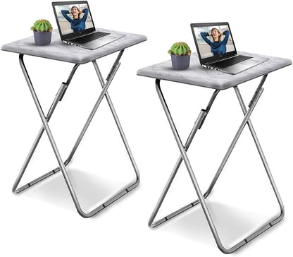 Small Folding Table, Folding Coffee Tables, Side Table 2 Set, TV Tray Table