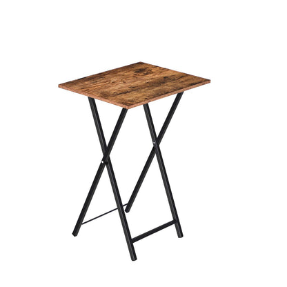 HOOBRO Side Table, TV Tray, Folding Snack Table for Eating at Couch or Bed, Sofa Laptop Table for Small Space, Living Room, Bedroom, Sturdy