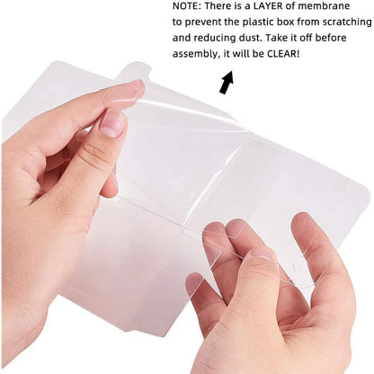 BENECREAT 60PCS 5x5x5cm Clear Cube Wedding Favour Boxes with Protective Film, PVC Transparent Cube Gift Boxes for Jewelry Storage Display, Candy, Chocolate, Cake, Balloon