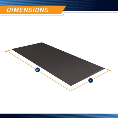 Marcy Exercise Equipment Mat, Floor Mat For Workout Equipment like Treadmill, Exercise Bike, Gym Accessories, 60 Inches long | MAT-365 Black