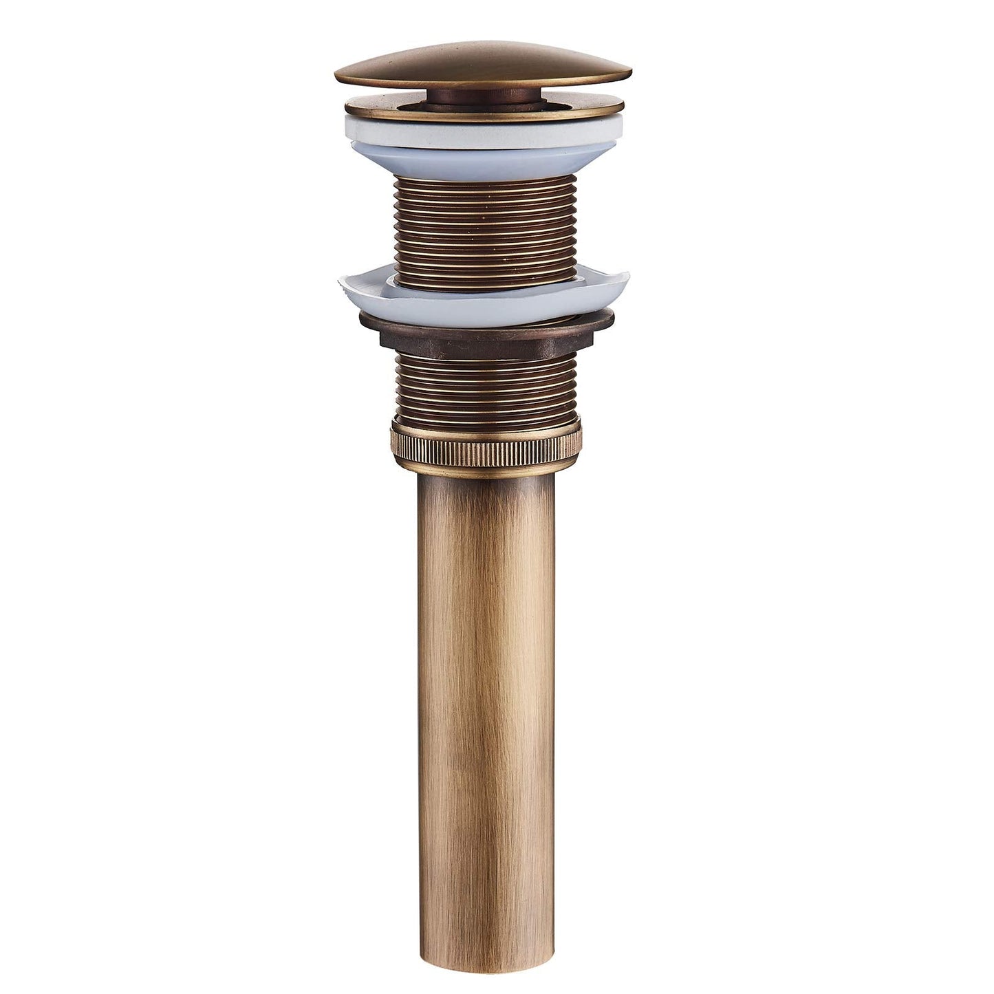 Rozin Antique Brass Pop up Drain for Basin Sink Tap Drain Stopper Without Overflow