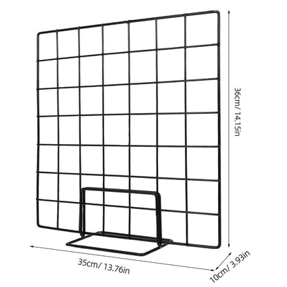 ABOOFAN Desktop Grid Photo Display Metal Wire Notice Board Grid Panel Picture Display Portable Memo Board for Tabletop Wall
