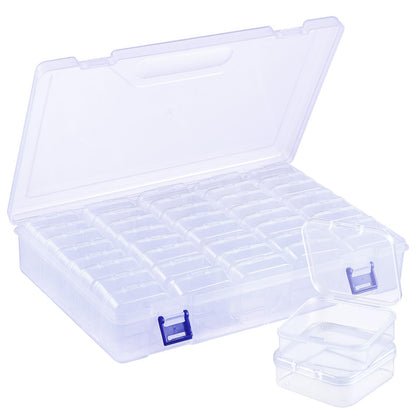 Funtopia 40 Pcs Bead Storage Box,Small Plastic Craft Organiser Containers