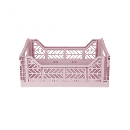 Ay-Kasa Solid Plastic Folding Crate Stackable Cherry Blossom Midi (40 x 30 x 14 cm)