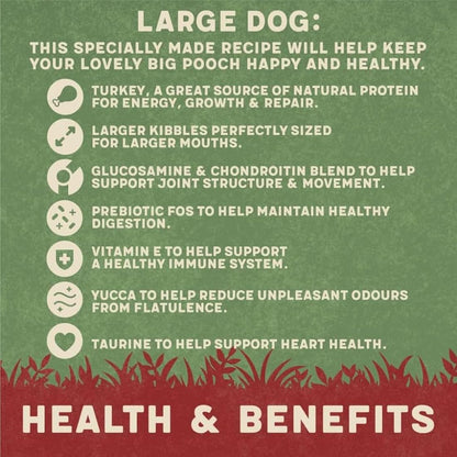 Harringtons Complete Large Breed Dry Adult Dog Food Turkey & Rice 14kg - Made with All Natural Ingredients