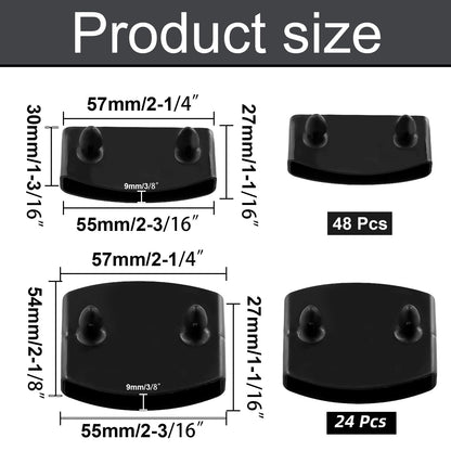 72 Pcs Bed Slat Caps, Plastic Side and Center Bed Slats Holders, 48PCS Side Caps and 24PCS Center Bed Slats Holders caps, Replacement for Single