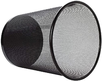 Tebery 4 Pack Mesh Waste Paper Bin, 12 Litres Metal Mesh Wastebasket, Mesh Trash Can Rubbish Bin, Waste Basket Garbage Can for Bathrooms, Kitchens