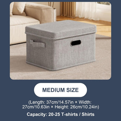 Vbvbip Foldable Lidded Storage Bins, Large Closet Organization Bins