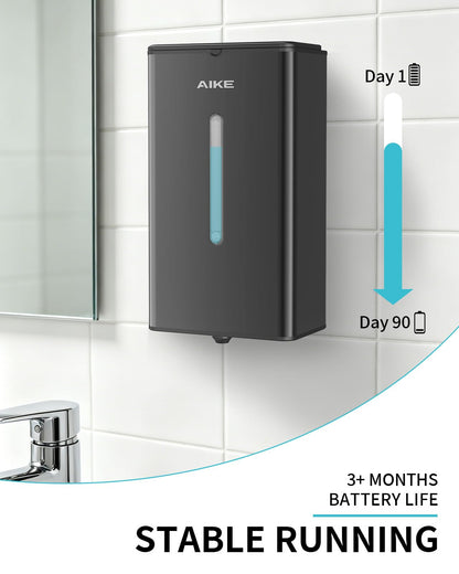 AIKE Square Automatic Soap Dispenser for Liquid, Stainless Steel Dispenser