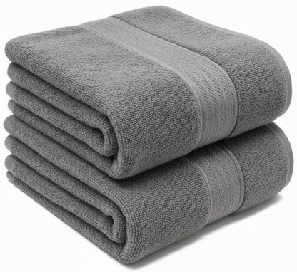 UK furniture Premium Jumbo Bath Sheets (90 x 150 cm-2 Pack) 100% Egyptian Cotton Super Absorbent Extra Large Bath Sheet Quick Dry Hotel Quality