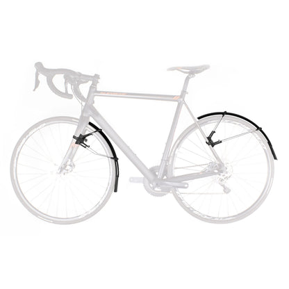 SKS GERMANY RACEBLADE PRO XL mudguard set, ideal for road bikes (super-light bike accessory with extra-long spoiler, quick-release fastening, incl.