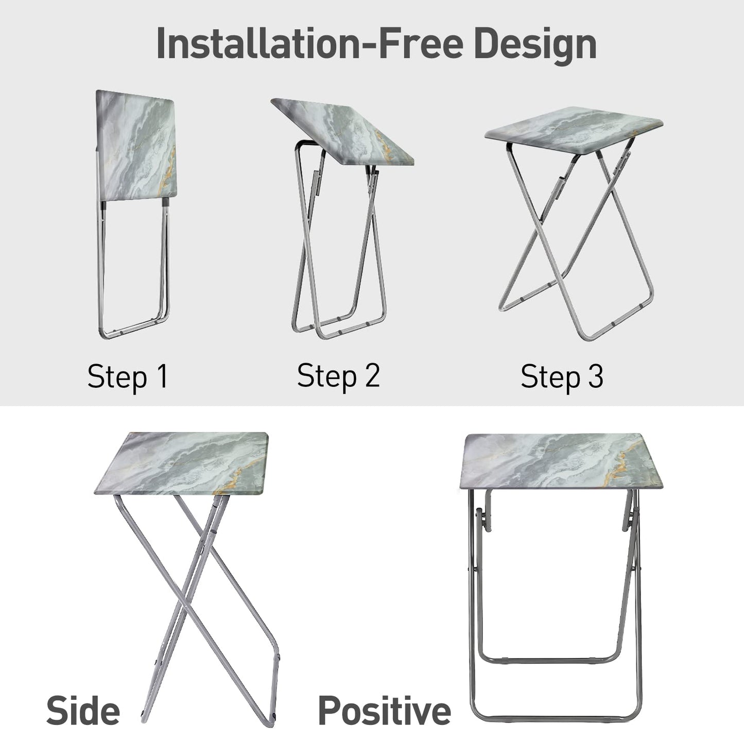 Small Folding Table, Foldable Table, TV Tray Table, Sofa Table, End Table
