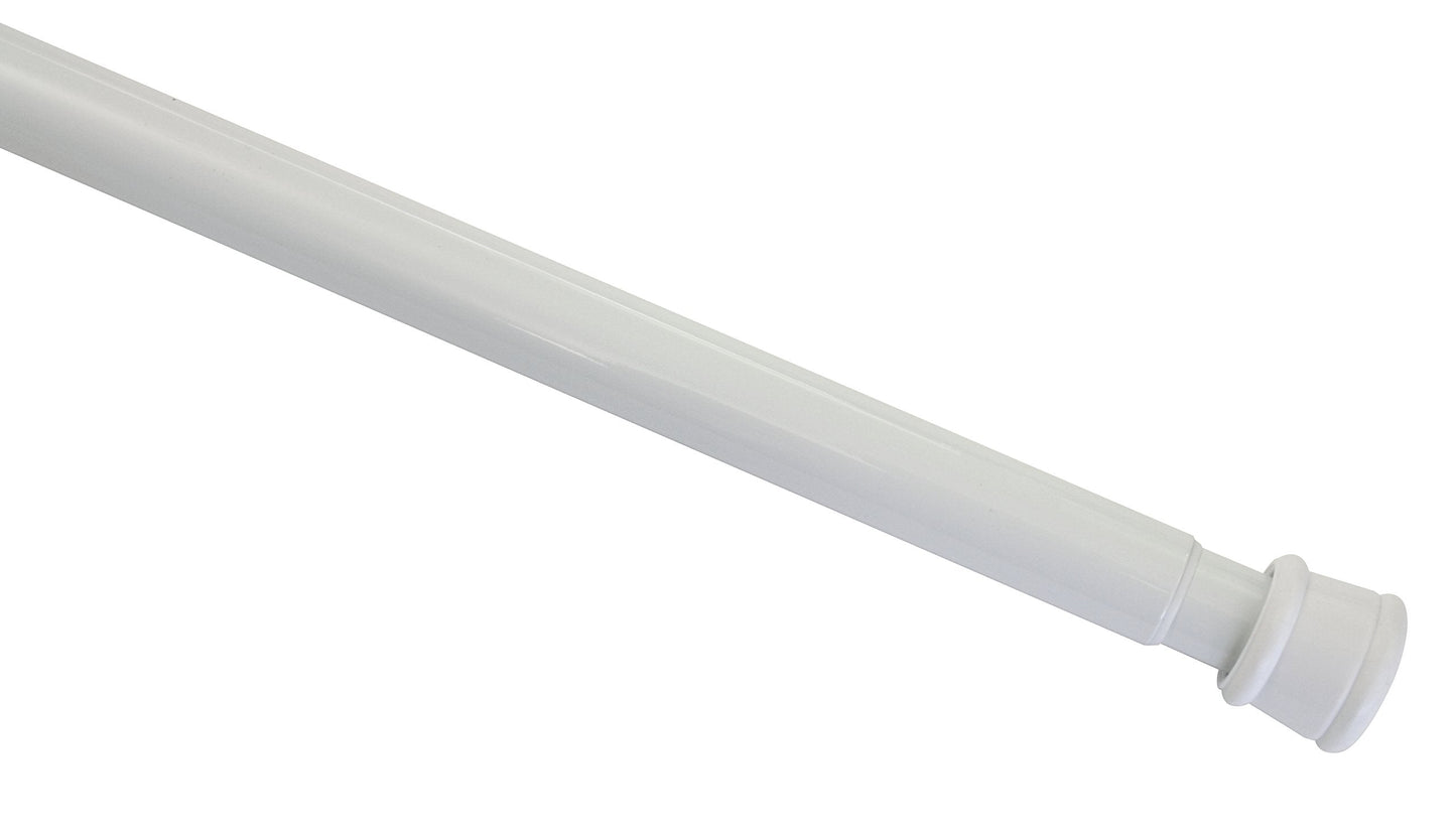 GARDINIA Metal curtain rod, Extendable, Mounting without screws or drills, Diameter 23/26 mm, Length 60-100 cm cm, White, Steel