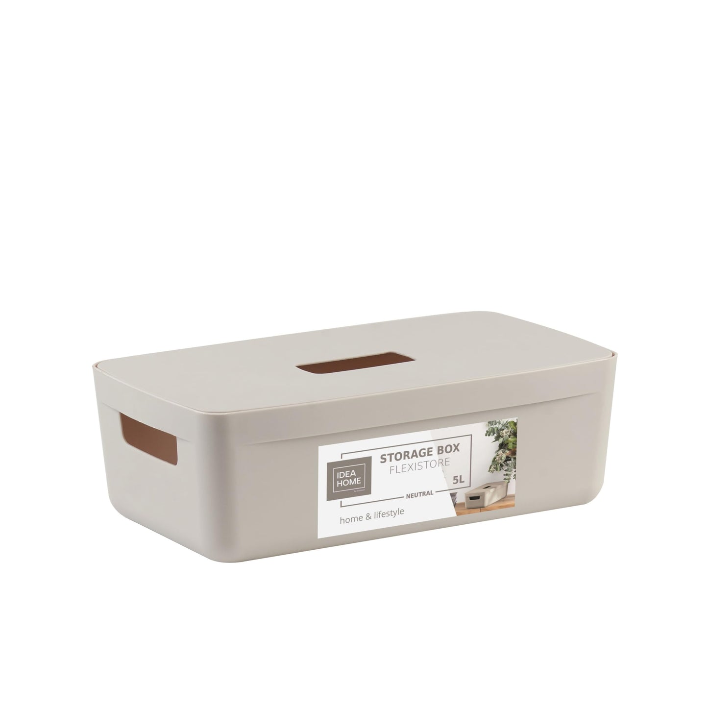 IDEA HOME Plastic Storage Box with Lid - Storage Boxes - Storage Organiser - Really Useful Boxes for Storing Various Items in the Living Room