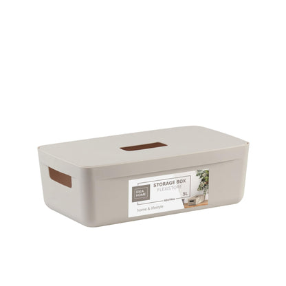 IDEA HOME Plastic Storage Box with Lid - Storage Boxes - Storage Organiser - Really Useful Boxes for Storing Various Items in the Living Room