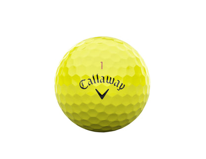 Callaway Golf Chrome Tour Premium Golf Ball 2024, Yellow