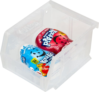 Akro-Mils 30210 AkroBins Plastic Storage Bins, Space-Saving Stackable Bins for Garage, Pantry, Craft Organization, 13.7 cm x 10.5 cm x 7.6 cm, Clear