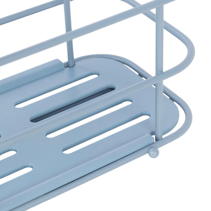Compactor Grena Small Wall-Mounted Shelf, Self-Adhesive, 19X11X16(H) cm, Blue, Powder Coated Metal