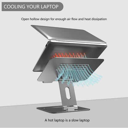 Yanavee Laptop Stand, Height Adjustable Laptop Riser With Heat-Vent, Ergonomic Aluminum Laptop Computer Stand