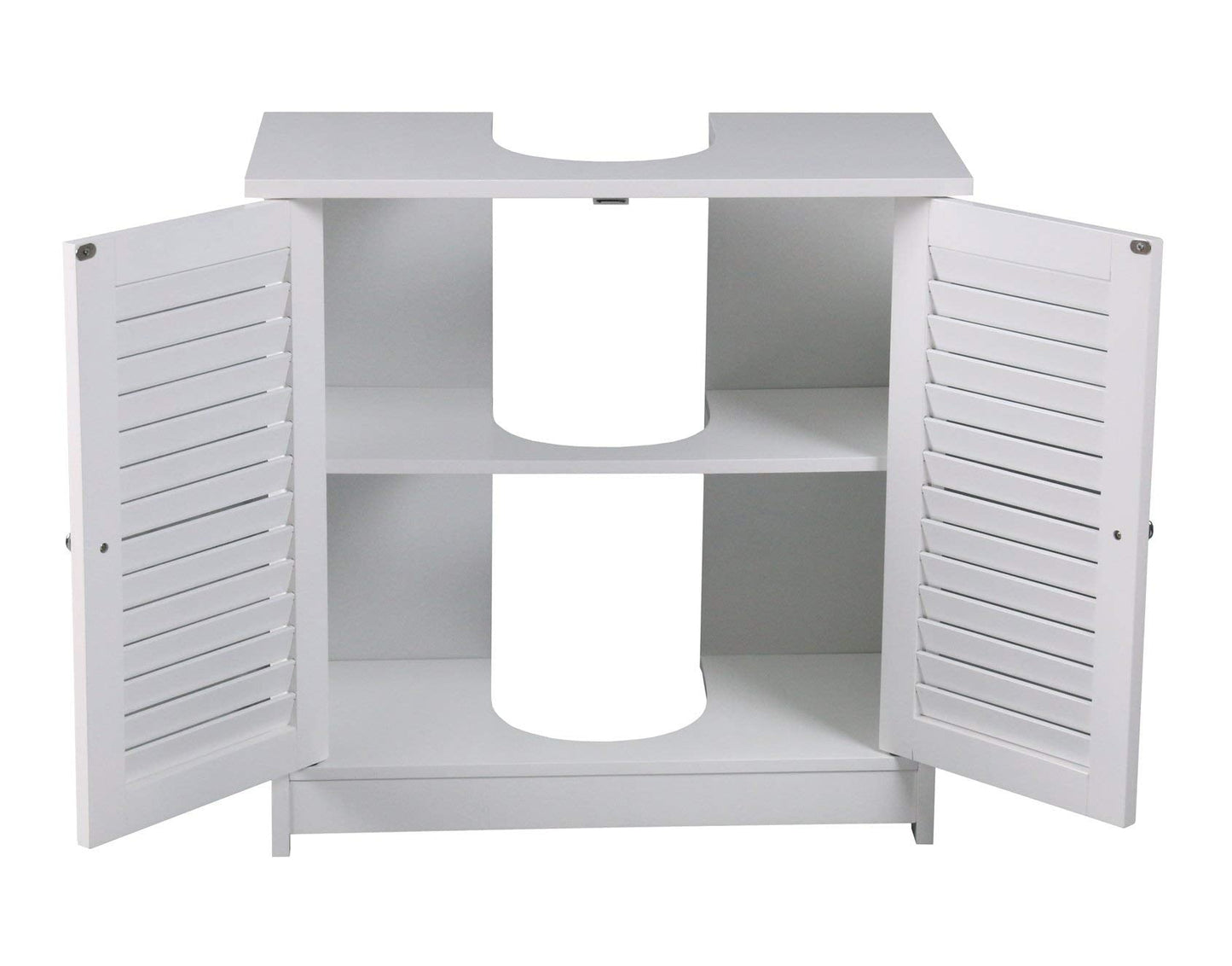 Aspect BR108 OSLO BATHROOM STORAGE UNDER SINK CABINET-WHITE, Engineered Wood, 60x30x60cm