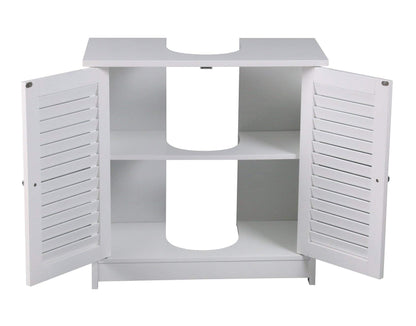 Aspect BR108 OSLO BATHROOM STORAGE UNDER SINK CABINET-WHITE, Engineered Wood, 60x30x60cm