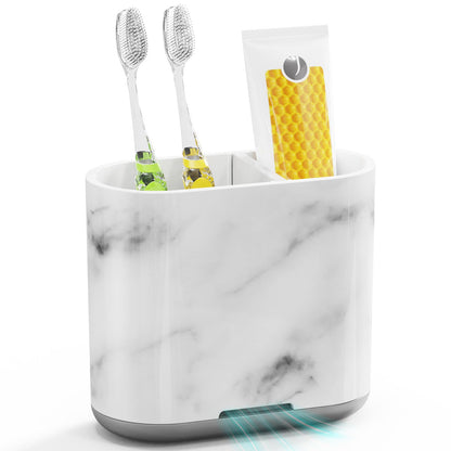PARKMANI Electric Toothbrush Holders for Bathrooms, Toothbrush and Toothpaste Holder, Detachable Bathroom Toothbrush Caddy With Drainage for Family
