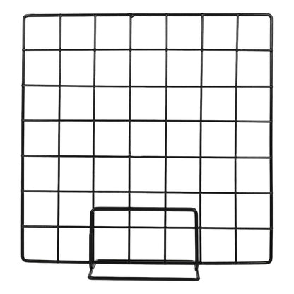 ABOOFAN Desktop Grid Photo Display Metal Wire Notice Board Grid Panel Picture Display Portable Memo Board for Tabletop Wall