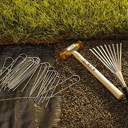GardenMate Pack of 500 x 6''/150mm galvanised 2.9mm thick steel U shaped Garden Securing Pegs