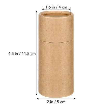 HEALLILY 10Pcs Kraft Paperboard Tubes, Paper Essential Oil Bottle Storage Boxes With Lid, Cylinder Packaging Box for Cosmetic Tea Small 50ml